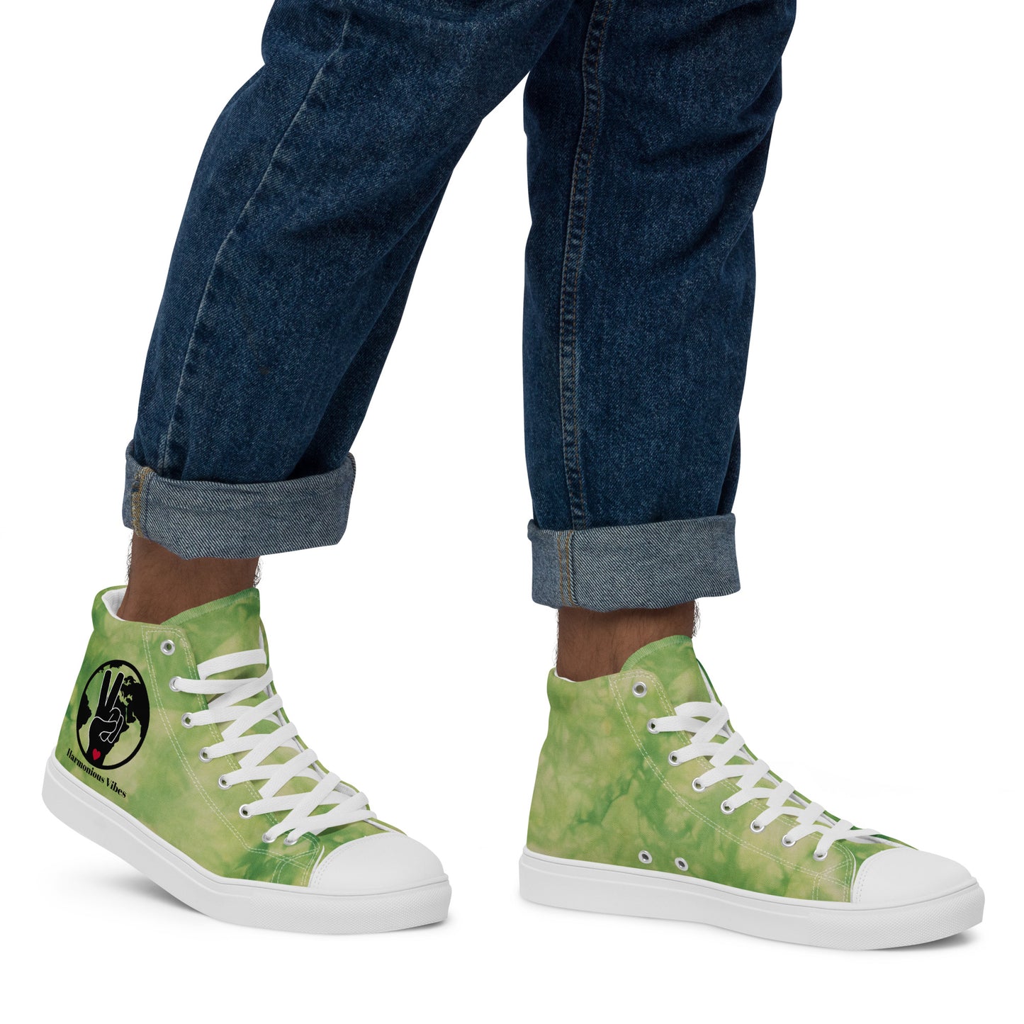 "HARMONIOUS VIBES RICH GREEN 17"  Men’s high top